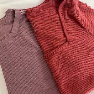 A New Day Women’s Ribbed Shirt Set of Two Size L